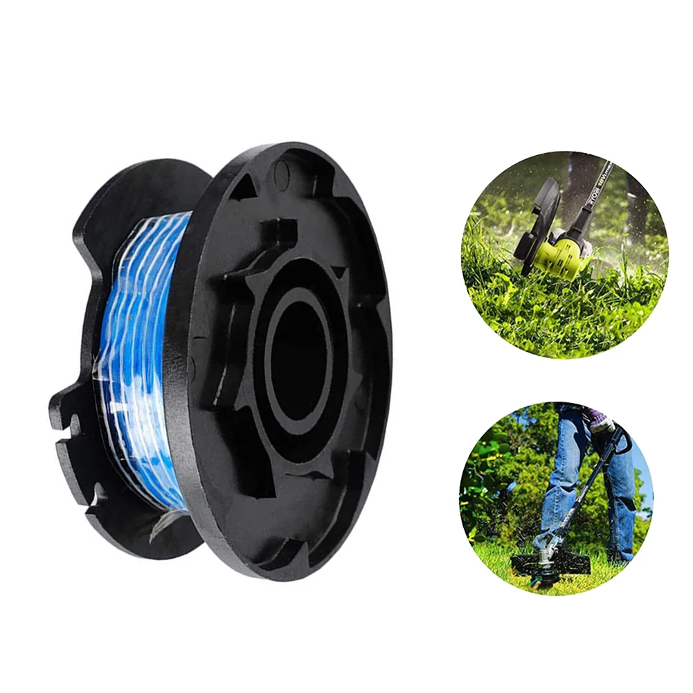 Trimmer Spool Line for Ryobi One Plus AC14RL3A 18V 24V 40V Auto-Feed Wireless Weeder Spool Replacement Trimmer Line With Cover