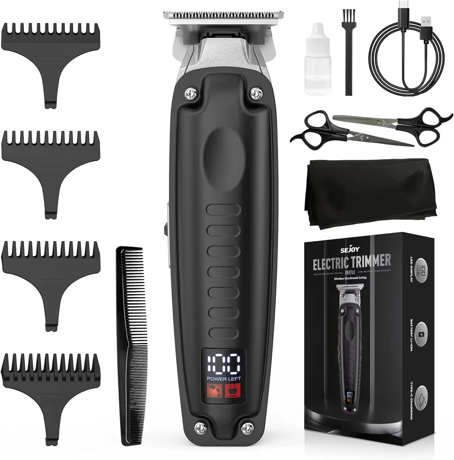 Sejoy Hair Clippers for Men, Hair Trimmer Professional Cordless Barber Machines Mens Shaver Gifts