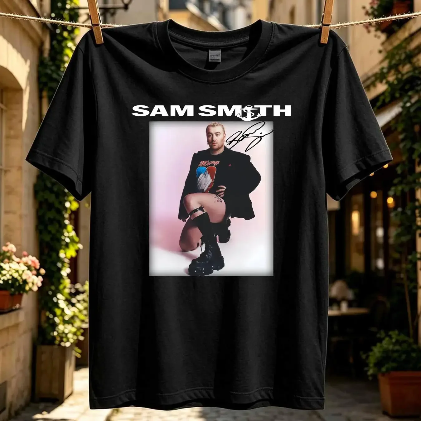 washed T Shirt New hot Sam Smith Country Music unisex All size Black NE1871 vintage Washed Breathable Stylish streetwear