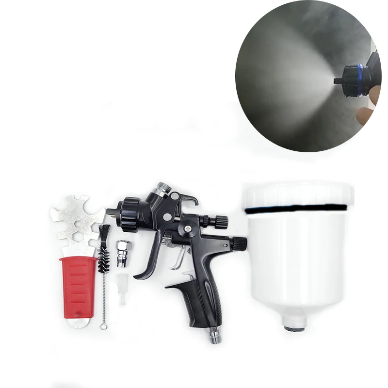 Car Spray Paint Gun 1.3mm With 600CC Mix Tank Automotive Topcoat Varnish Paint Spray Gun Atomization Pneumatic Spray Gun