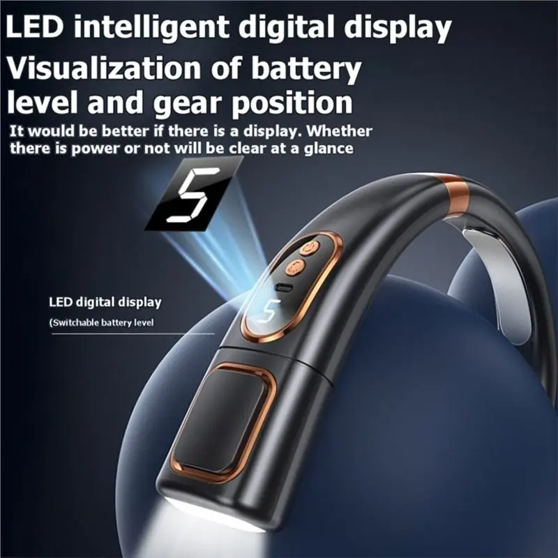 BABZ Rechargeable Neck Fan, Hands-Free Wearable Personal Cooling Fan, USB Powered, Portable for Indoor/Outdoor
