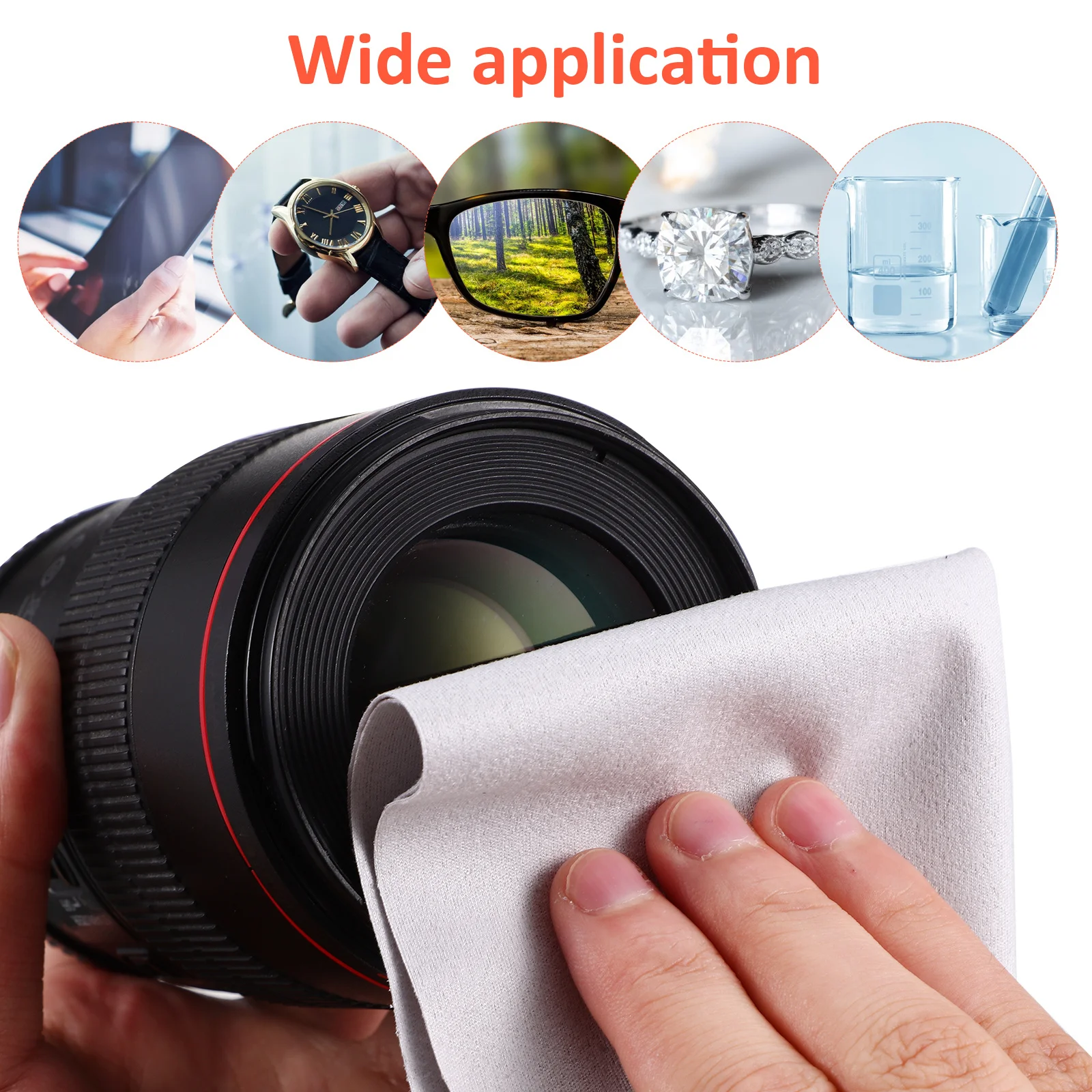 

20Pcs Microfiber Suede Glasses Cleaning Cloths Portable Eyeglass Cleaner Wipes Quick Drying Strong Water Absorption Lens