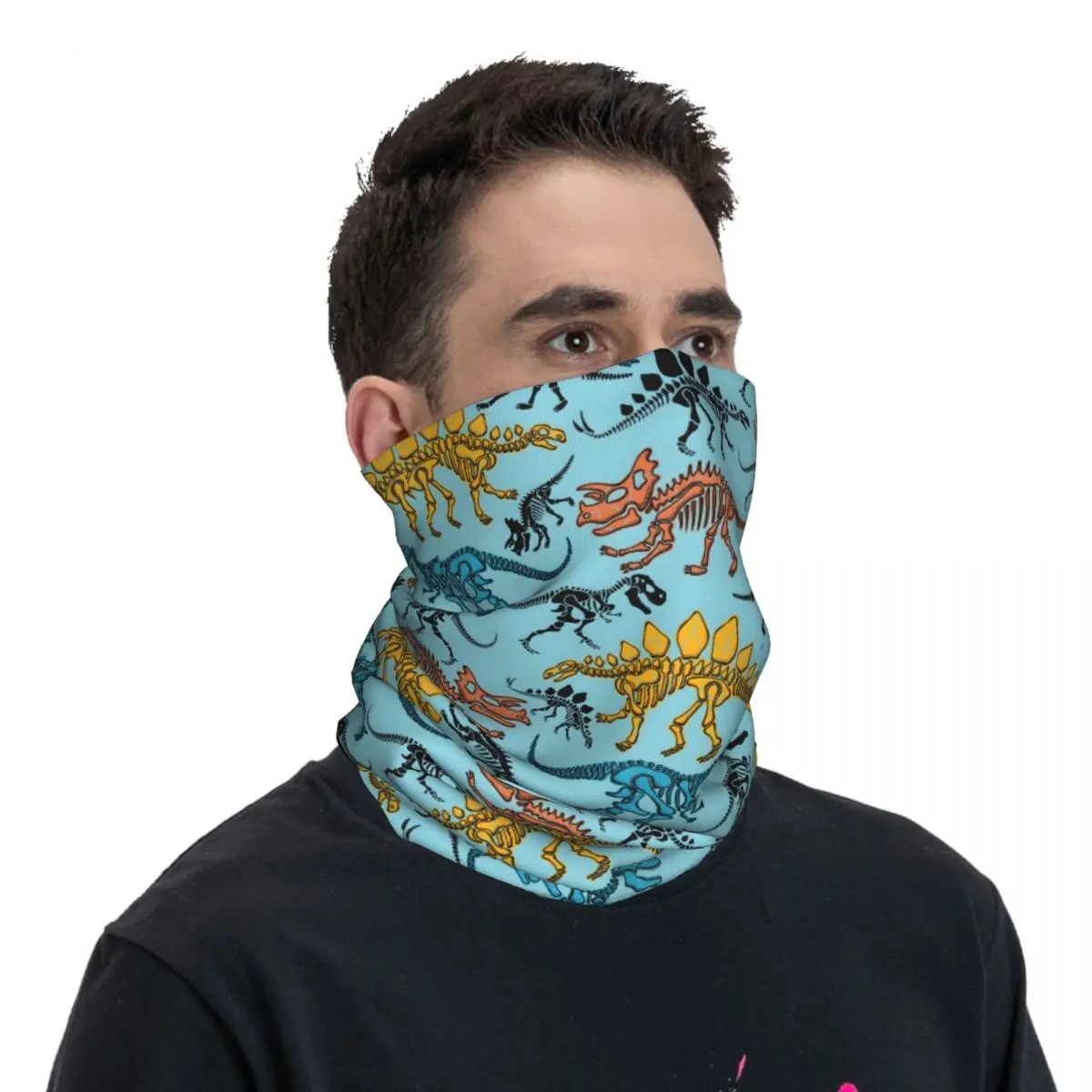 Dinosauri Bandana Copricollo Sciarpa Passamontagna Ciclismo Unisex Adulto Traspirante