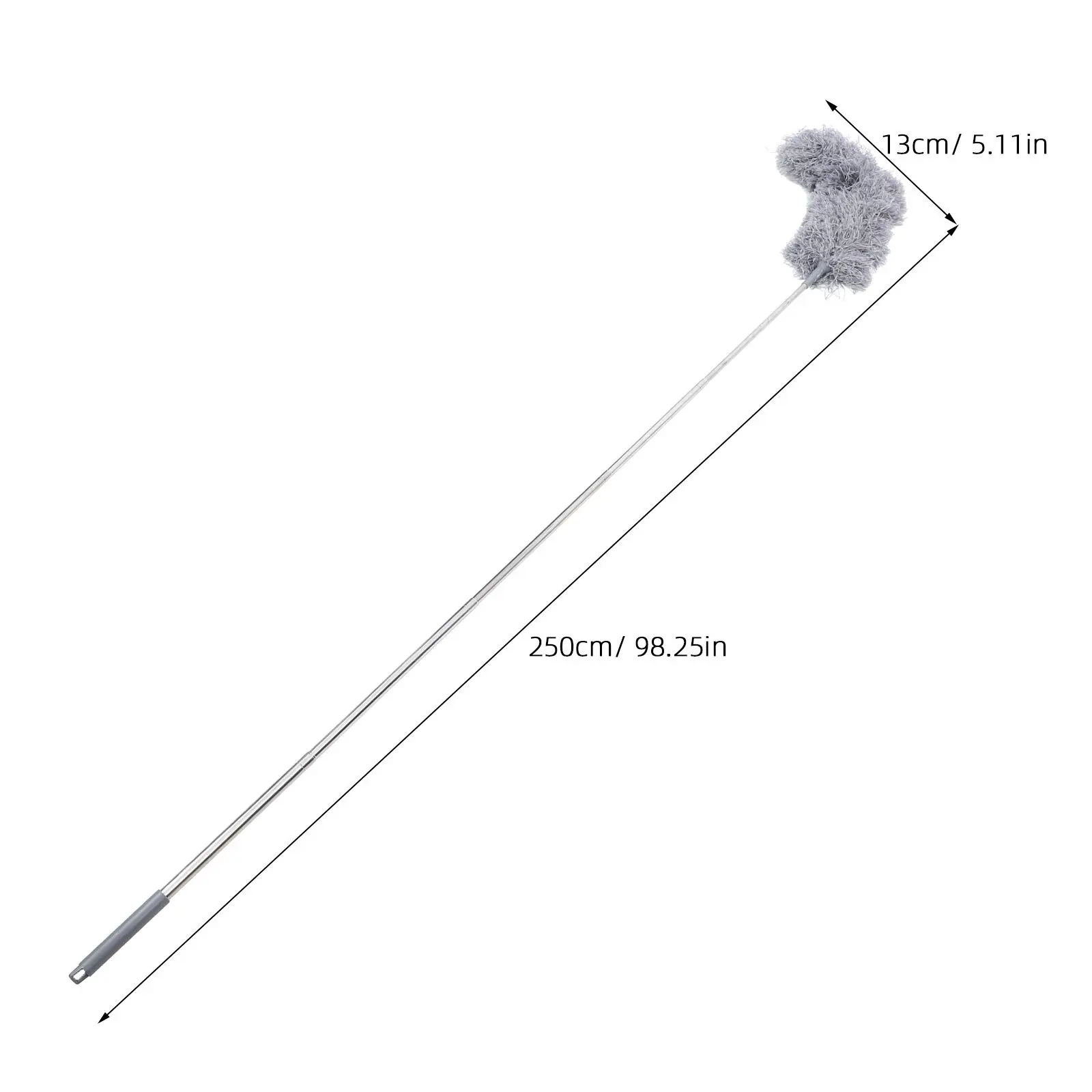 Telescopic Gutter Cleaning Brush Detachable Bend Angle Roof Cleaning Tool Extendable Pole for Gutter Guard Leaf Roof Cleaner