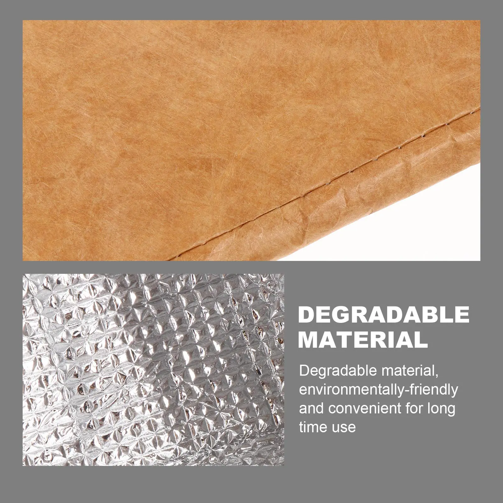 

Practical Bento Degradable Kraft Paper Lunch Box Ice Pack Foldable Lightweight Snack Storage Bag Environmentally-Friendly Paper