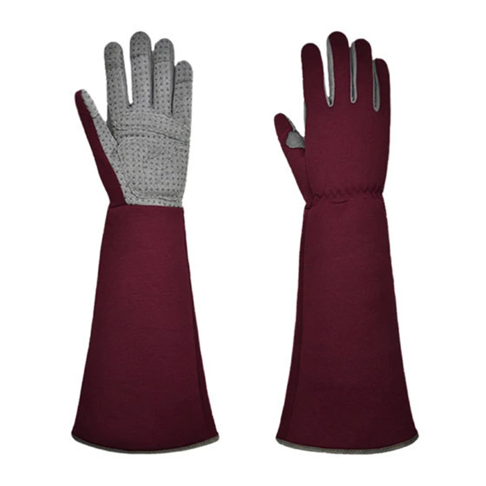 A Pair of Non-Slip Long Protective Durable Thickened Gloves Gardening Construction Gloves Long Chore Gloves