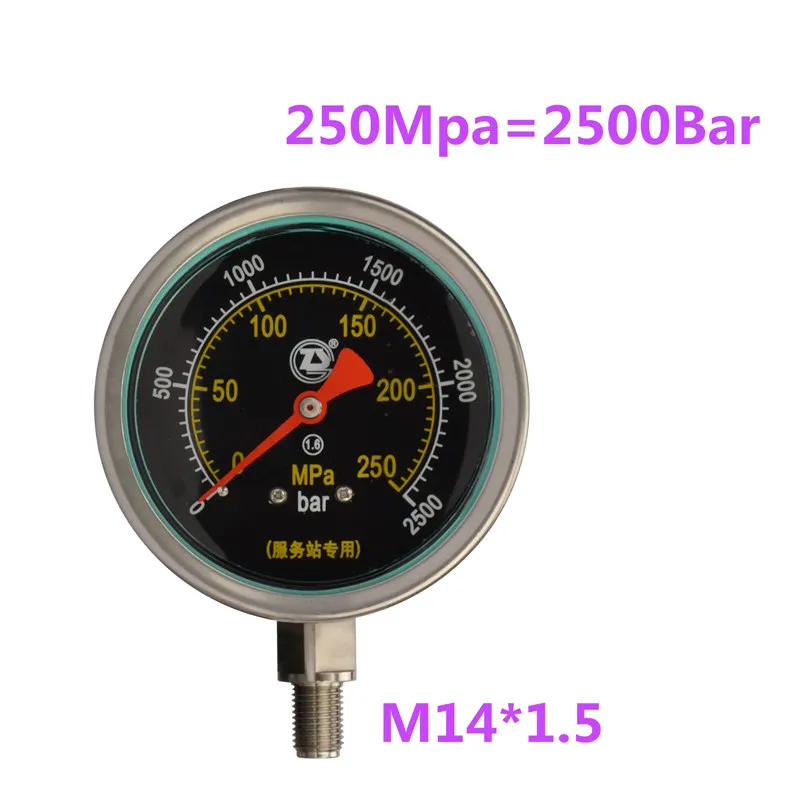 EFI common rail oil pump plunger high pressure oil circuit pressure detection tool pressure gauge 250-600mpa
