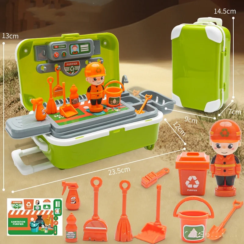 Simulations-Werkzeugset-Set, Rollenspiel-Rucksack-Box-Spielzeug für Kinder, STEM-Lernen, pädagogisches Rollenspiel-Set für Kinder im Alter von 3–8 Jahren