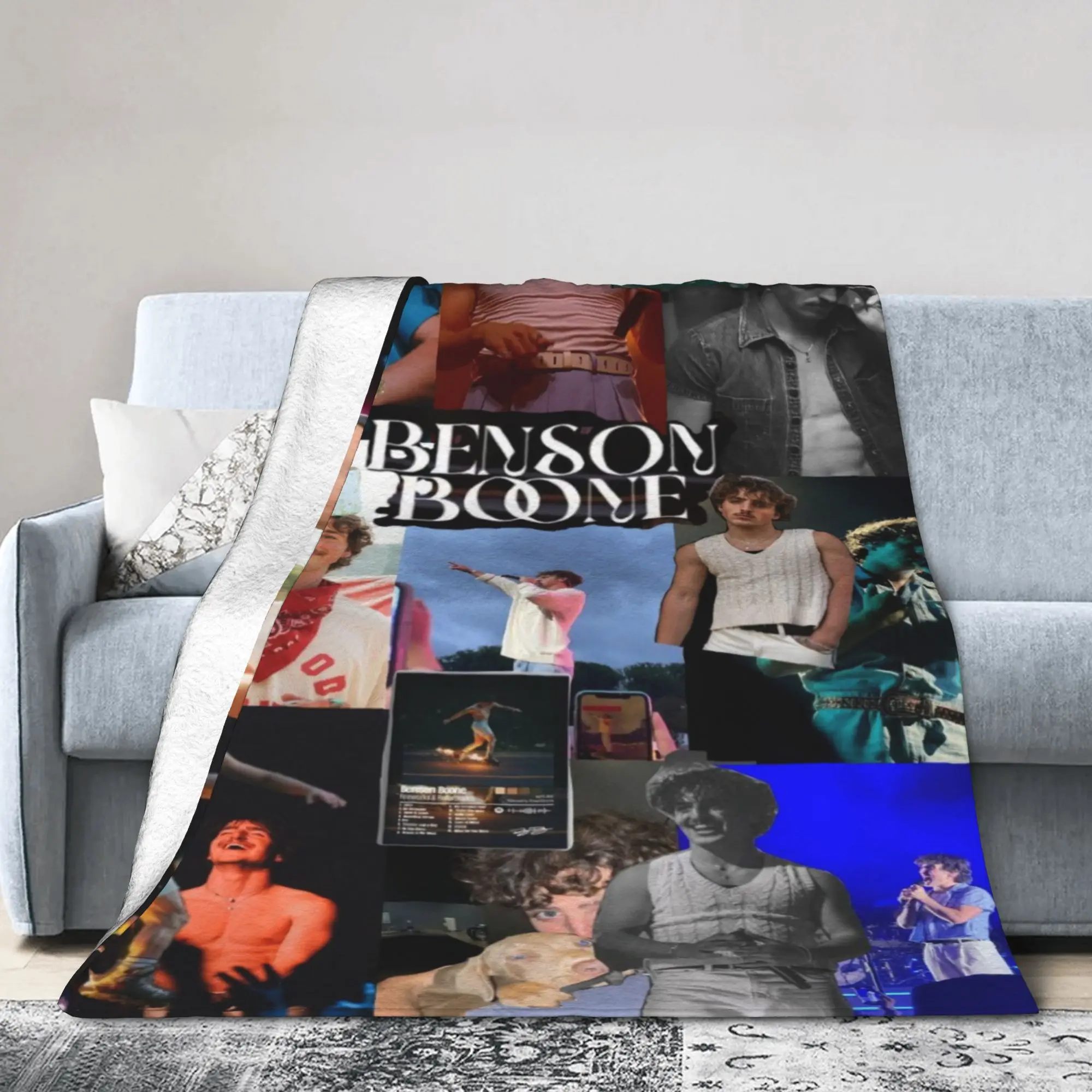 

Стильные одеяла Benson Boone Music Tour, ультрамягкое флисовое уютное одеяло, которое можно стирать в машине