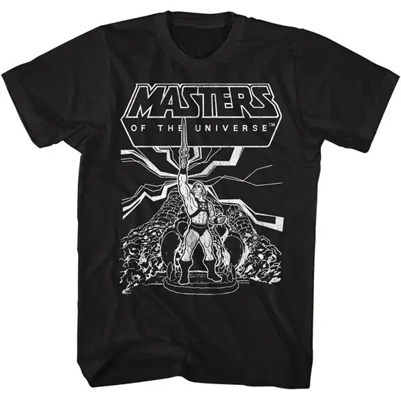 Masters Of The Universe He Man Castle Grayskull White Outline Men's T Shirt