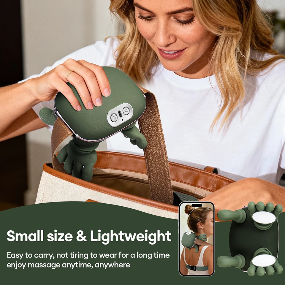  Portable neck and shoulder acupressure massager, multi-level adjustable body back, waist, leg, arm, neck muscle kneading massage 