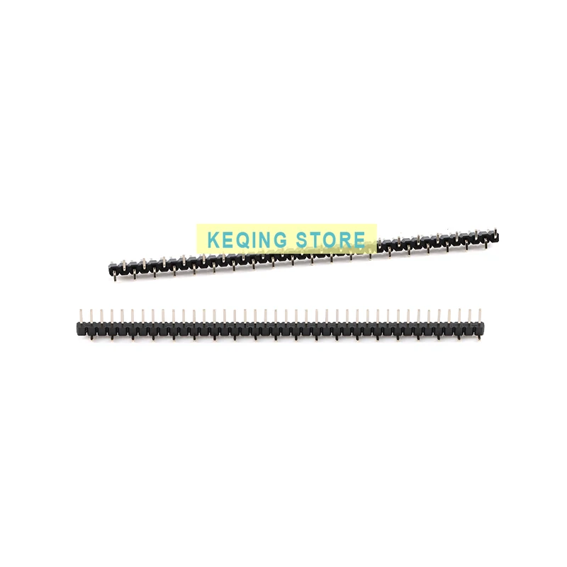 1.27/2.0/2.54mm pitch 1*40P single row vertical patch pin header with misaligned feet/vertical patch pin header