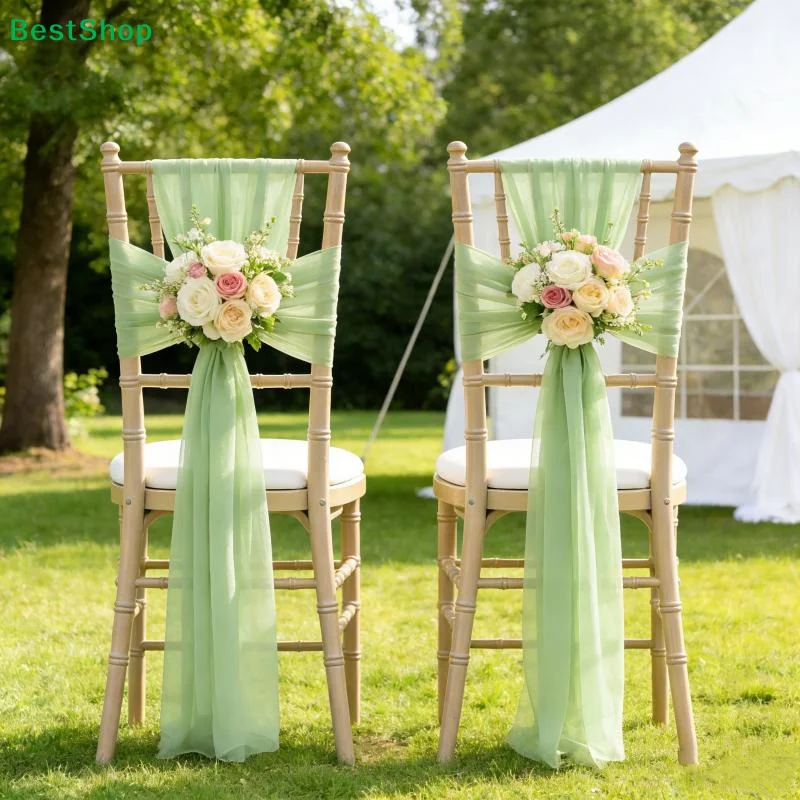 Chair Sash Organza - 20*275cm 웨딩 의자 장식용 뷰티 튤