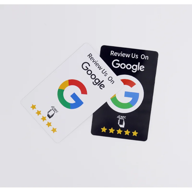 100Pcs Black Reusable Google Review Tap NFC Card NTAG215 Premium Wear‑Resistant Matte Finish Review Us On Google User‑Friendly