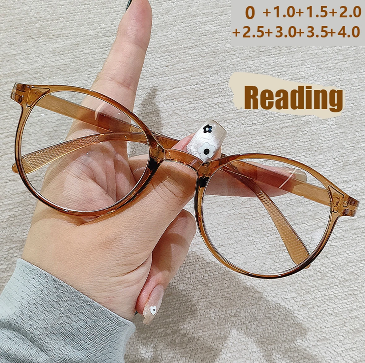Neue tragbare faltbare Lesebrille, hochwertig, ultraleicht, bequem und stilvoll, personalisierbar, Blaulicht JH1127