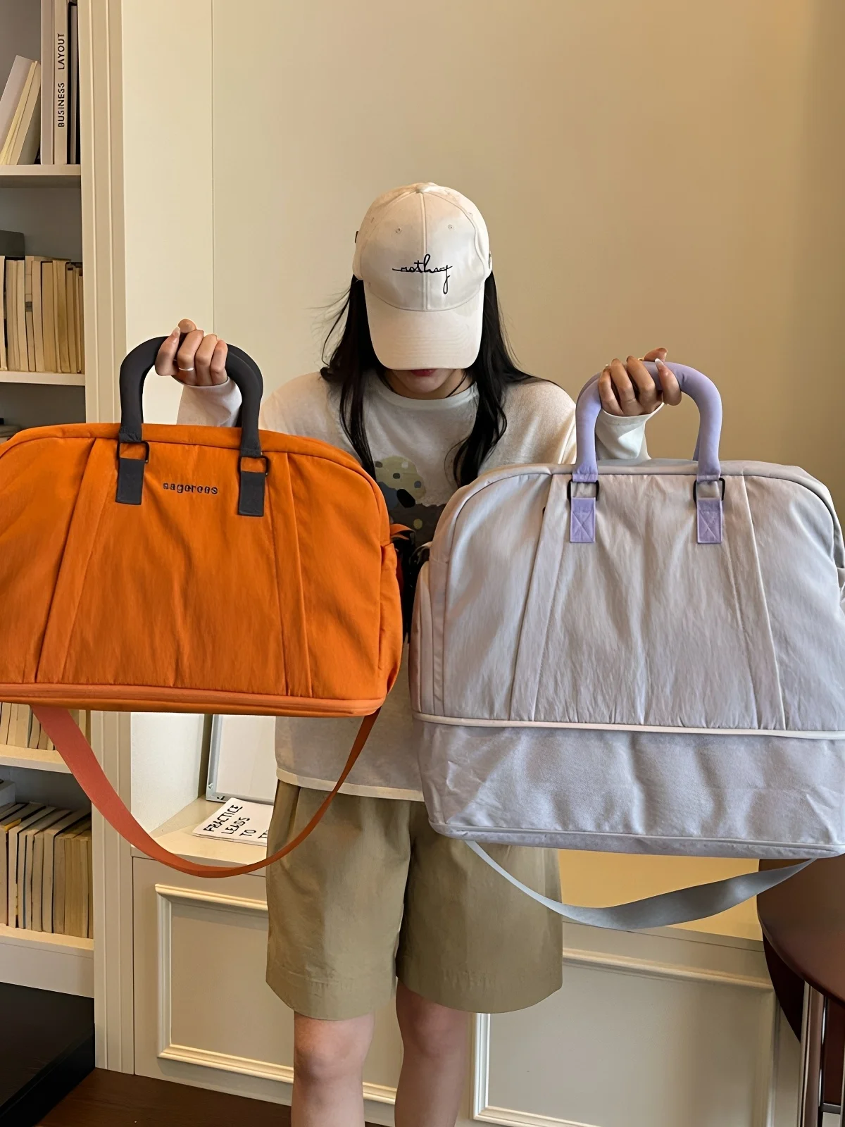 laid-back-style-large-capacity-travel-bag-wet-and-dry-separation-fitness-suitcase-expandable-luggage-bag-with-pull-rod