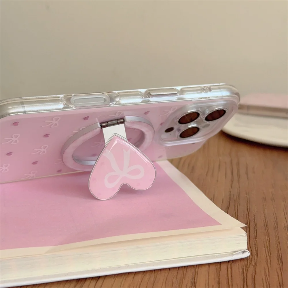 الكورية INS لطيف القوس المغناطيسي حامل جراب هاتف آيفون 13 14 15 16 17 برو ماكس غطاء جميل المضادة للسقوط واقية ل Magsafe Co #4