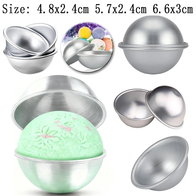 6Pcs Sphere Bath Bomb Molds, DIY Soap Making Kit, Round Ball Molds for Bath & Body Make Tools Craft Home Decoration