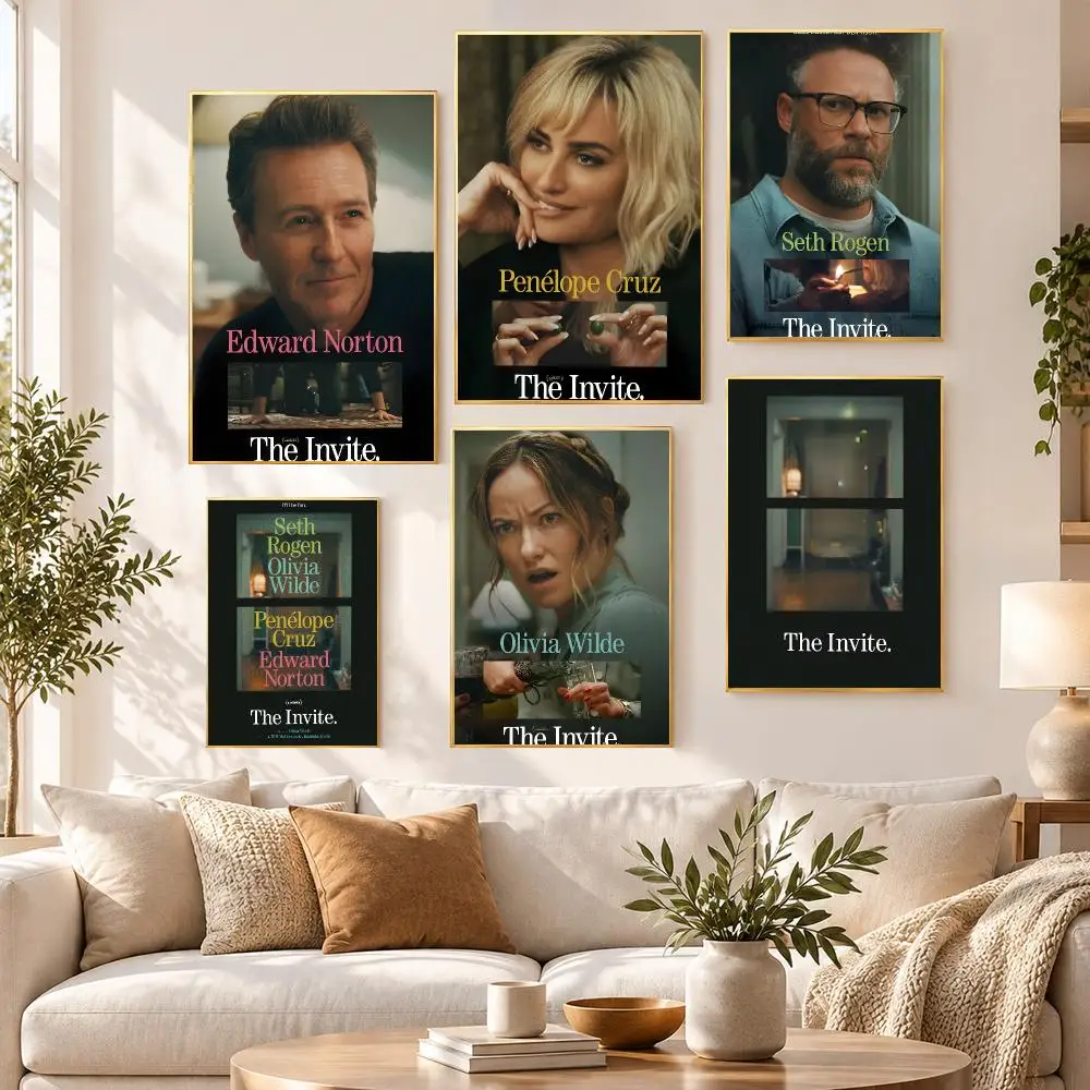 Movie Popular Popular TV The Invite Poster HD Waterproof PP Self Adhesive Aesthetic Bedroom Dorm Gaming Room Home Decor Gift