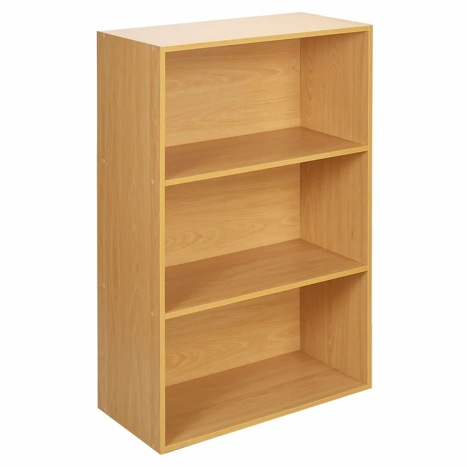 3 Tier Book Shelf Bookcase Storage Shelving Unit Cabinet Books Display Beech New Bookshelf