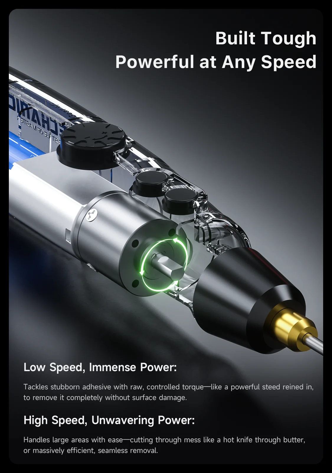 

Mechanical high torque glue remover - BULL ONE built-in 1200mAh