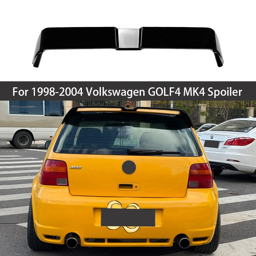 

For 1998-2001-2004 Volkswagen GOLF4 MK4 Rear Top Roof Trunk Spoiler Glossy Black Exterior Guard Decoration Auto Accessories