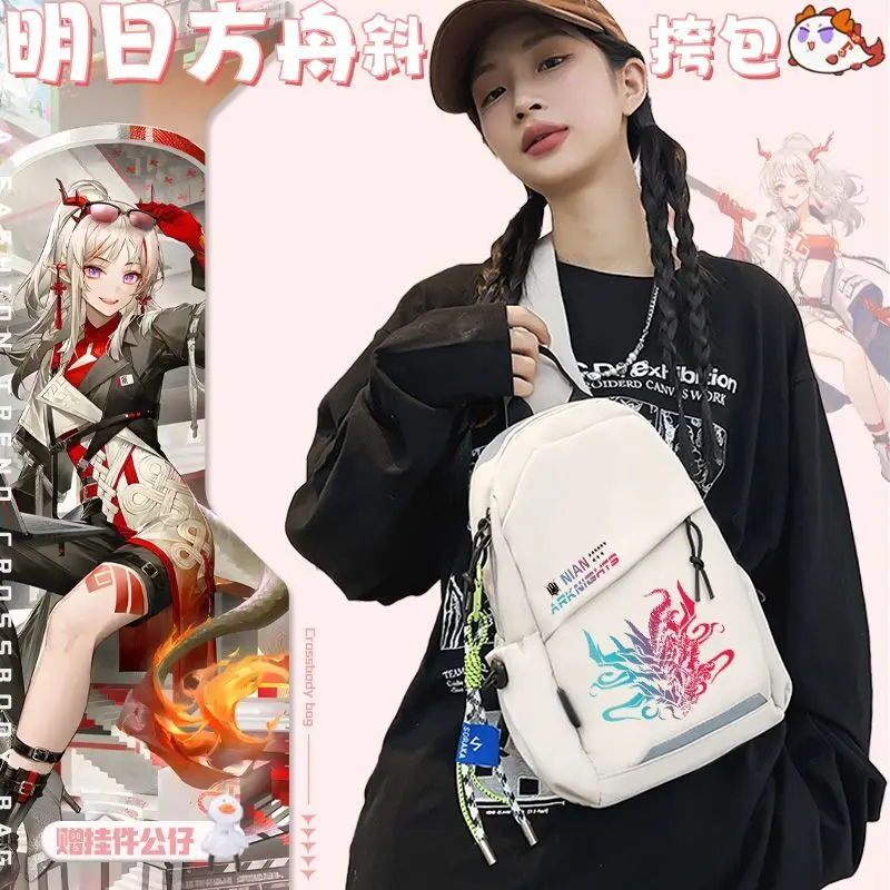

Arknights Rhodes Island Operator Game Collaboration Chest Anime Merchandise Travel Student Crossbody Bag For Men A