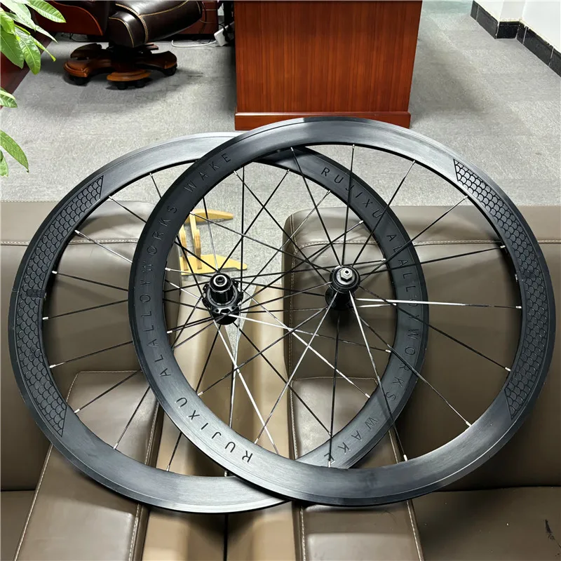 700C Fish scale Black logo RUJIXU straight pull break wind bar 6 claw V/C ring brake disc brake road wheelset rim brake wheel