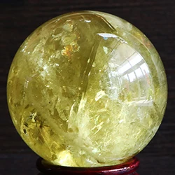 Natural Crystal Citrine Ball Reiki Healing Quartz Massage Polished Exquisite  Yellow Crystal Souvenirs Sphere Ball Room Decor