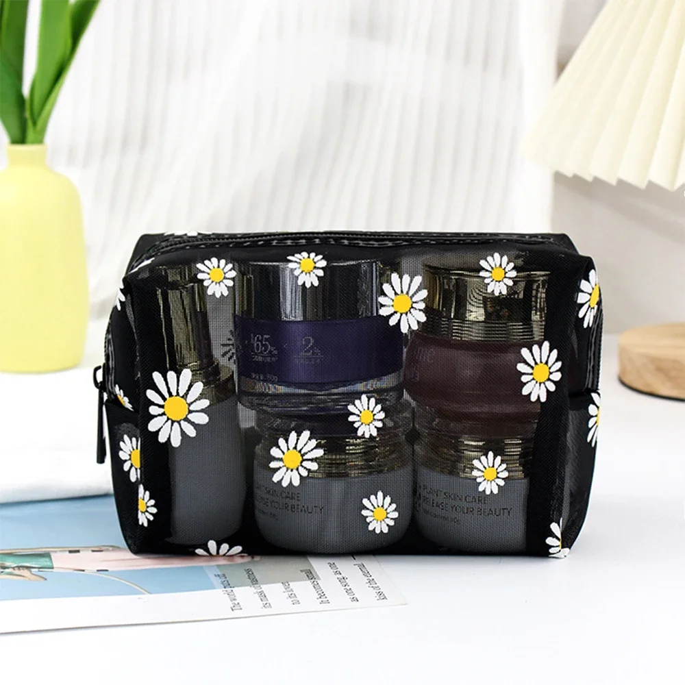 New Fashionable and Lightweight Mesh Portable Makeup Bag Storage bag Toiletries Storage Bag