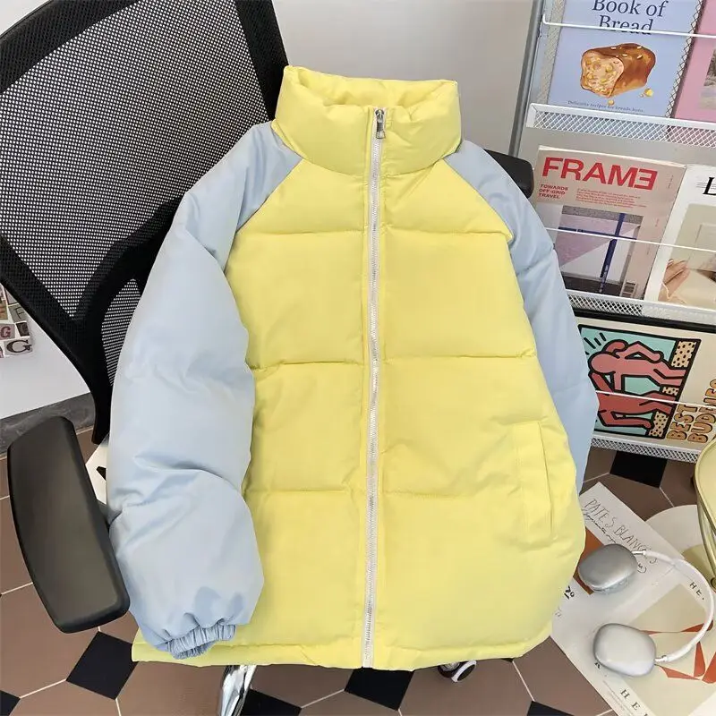 

New 2024 Men's Thiened Winter Cotton Jaet Warm Bread Sle Spor Casual Trendy Outerwear Polyester Filled Hooded Coat