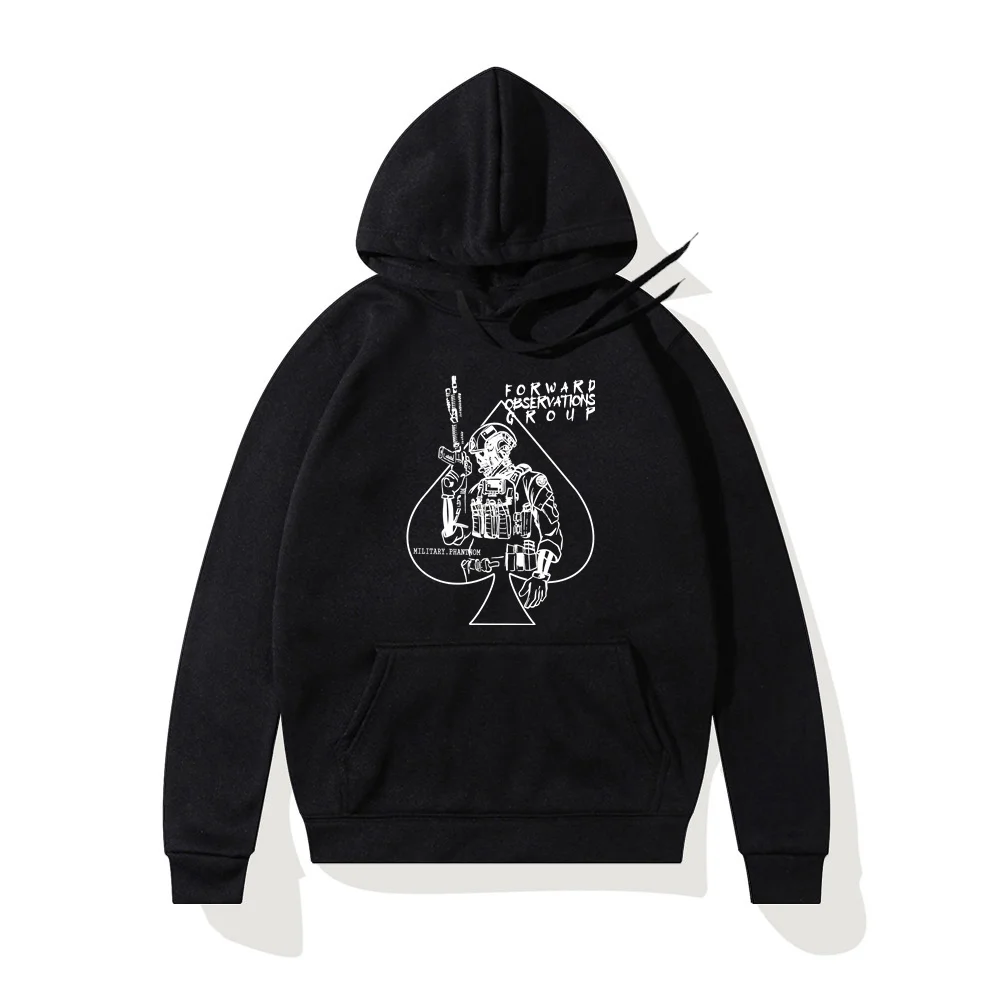 Forward Observation Group GBRS Retro Death Skull print Harajuku casual fashion street hooded drawstring comfortable men's hoodie