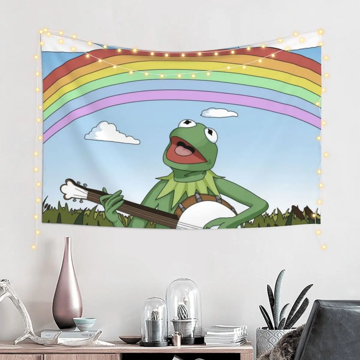 Wholesome Kermit The Frog Tapestry Nordic Home Decor Decorations For Room Tapestry