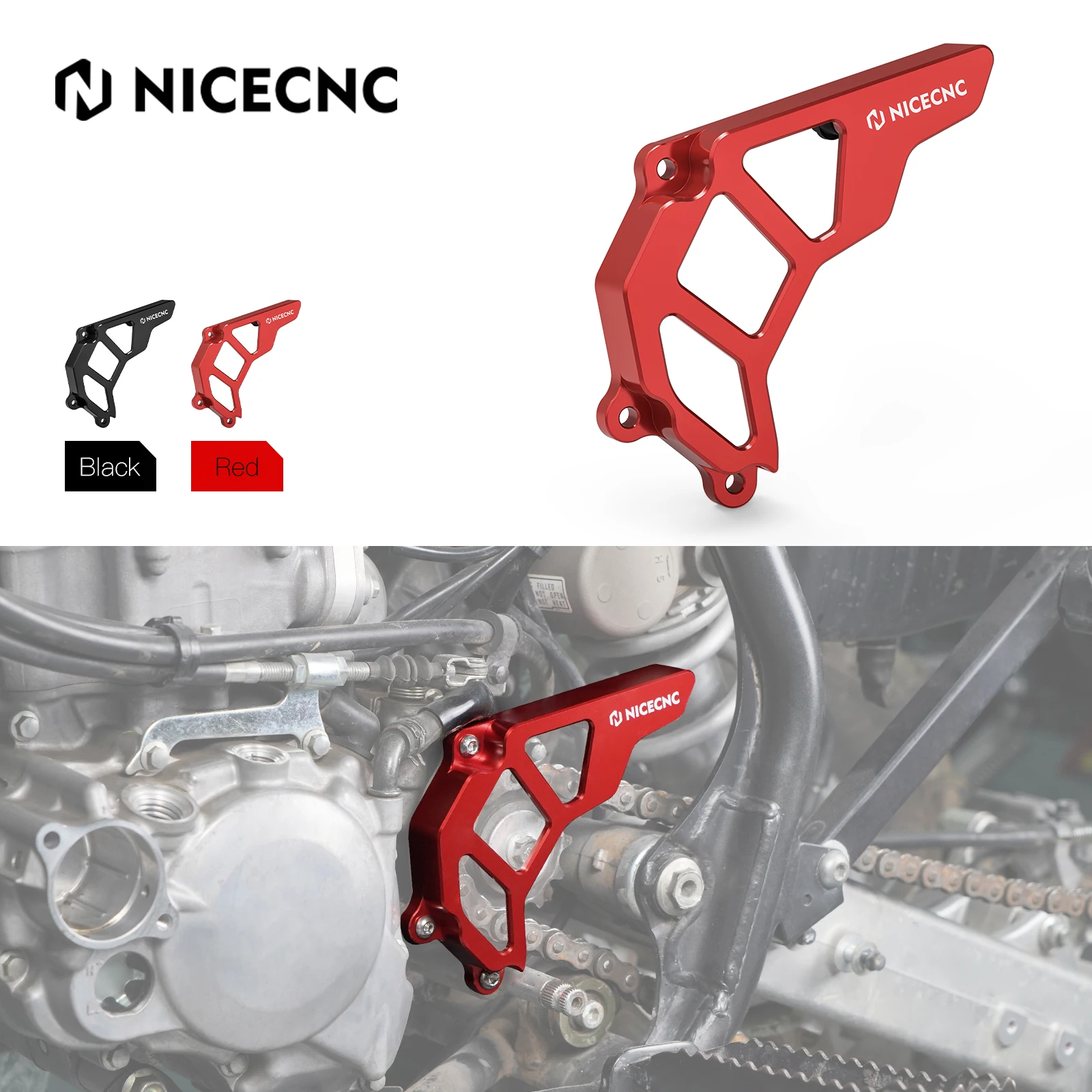 

For Honda TRX450R TRX450ER Front Sprocket Cover Guard Protector TRX 450R Aluminum Replaces 23810-HP1-600 2006-2009 ATV Parts