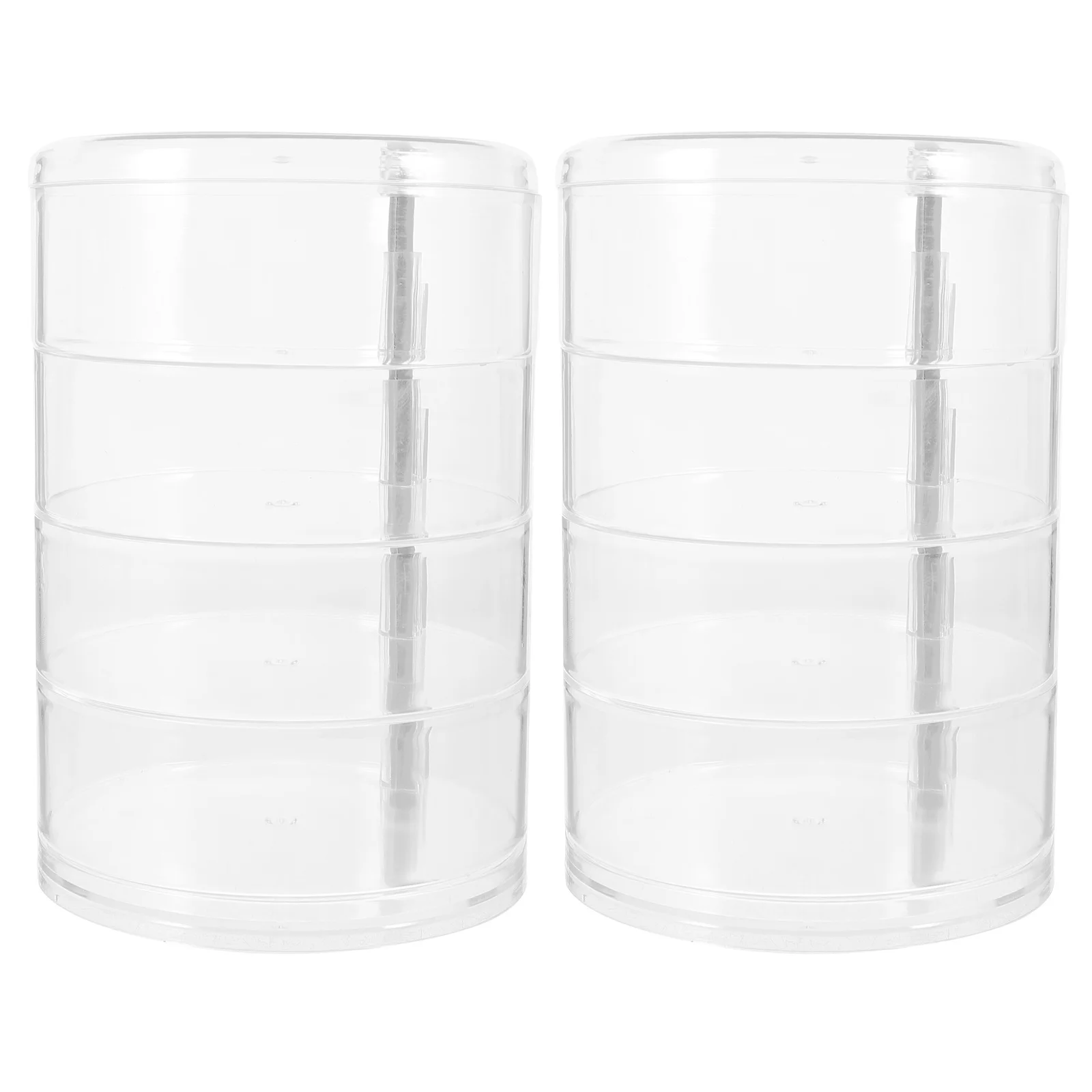 2Pcs Multi-Layer Rotatable Cord Organizer Box Plastic Cable Storage Case Earphone Jewelry Storage Electrical Cord Management