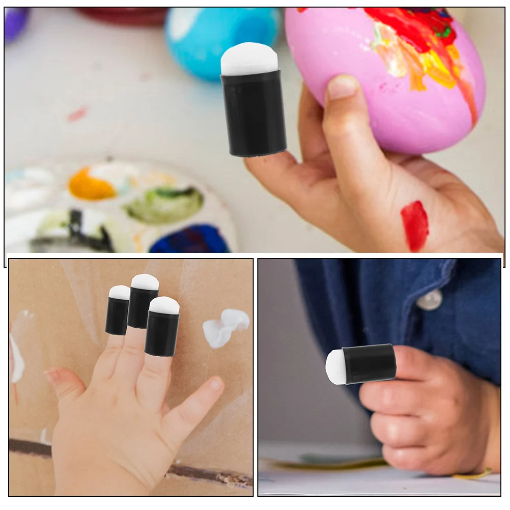 15 Pcs Finger Sponge DIY Daubers Painting Graffiti Cover Draw Stamp Ink Household Sleeve