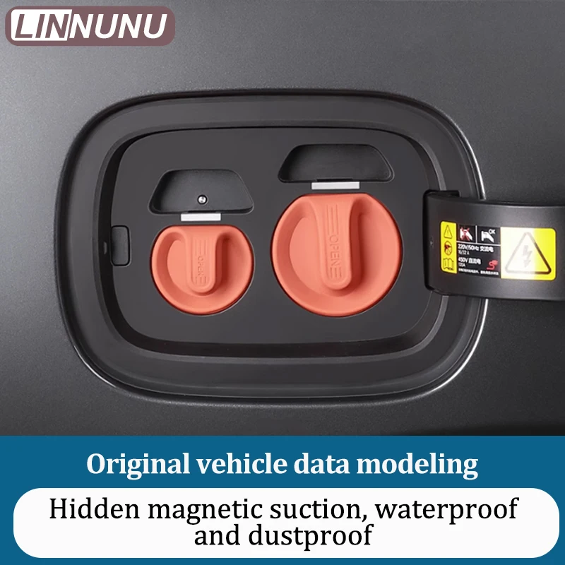 Linnunu Fit for Lixiang L6 L7 L8 L9 Mega Car Decoration Supplies Charging Port Magnetic Cover Silicone Waterproof and Dustproof Protective Cover Charging Port Hidden Magnetic Protective Cover Accessories