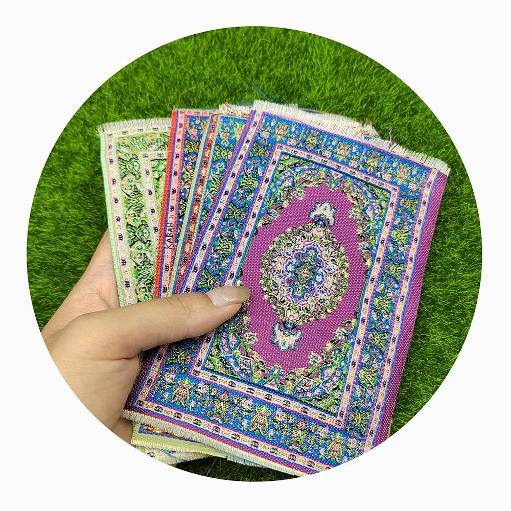 Mini Carpet Turkish Style Playing House Miniature Woven Rug Floor Thread Mat Doll house Decor Floor Coverings