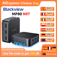 Blackview MP80 Mini PC Intel 12th N97 16GB+512GB/1T Mini Desktop Computer Support Dual LAN 3*HDMI USB 3.0 WiFi 2.4/5G 4K UHD NEW