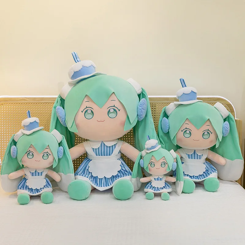 30/42/55cm Cake Hatsune Miku Plush Doll Toy Cute Cartoon Stuffed Doll Anime Sofa Pillow Collection Souvenir Birthday Gifts Toy