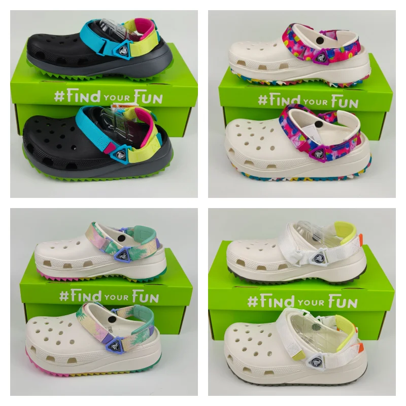 

Couple hole shoes summer non-slip outdoor sandals closed toes comfortable beach slippers thick sole soft sole