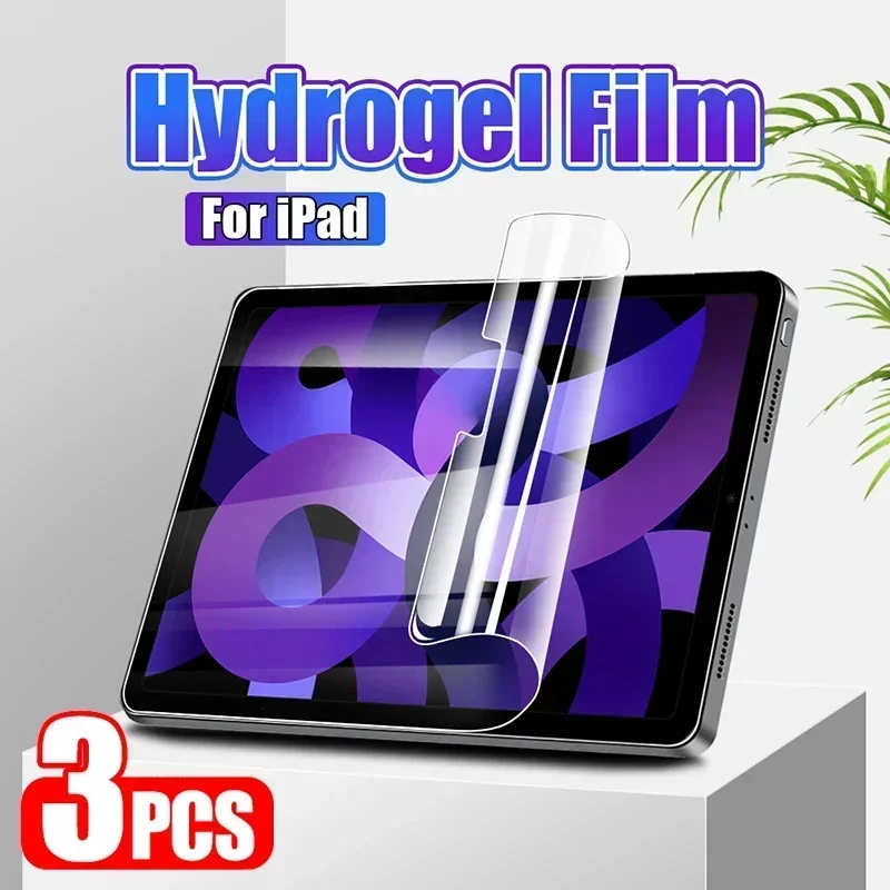 3pcs Soft PET Hydrogel Film for iPad 10th generation Air 5 4 10.9 Pro 11 2022 Screen Protector for ipad 9th 8th 7th 10.2 mini 6