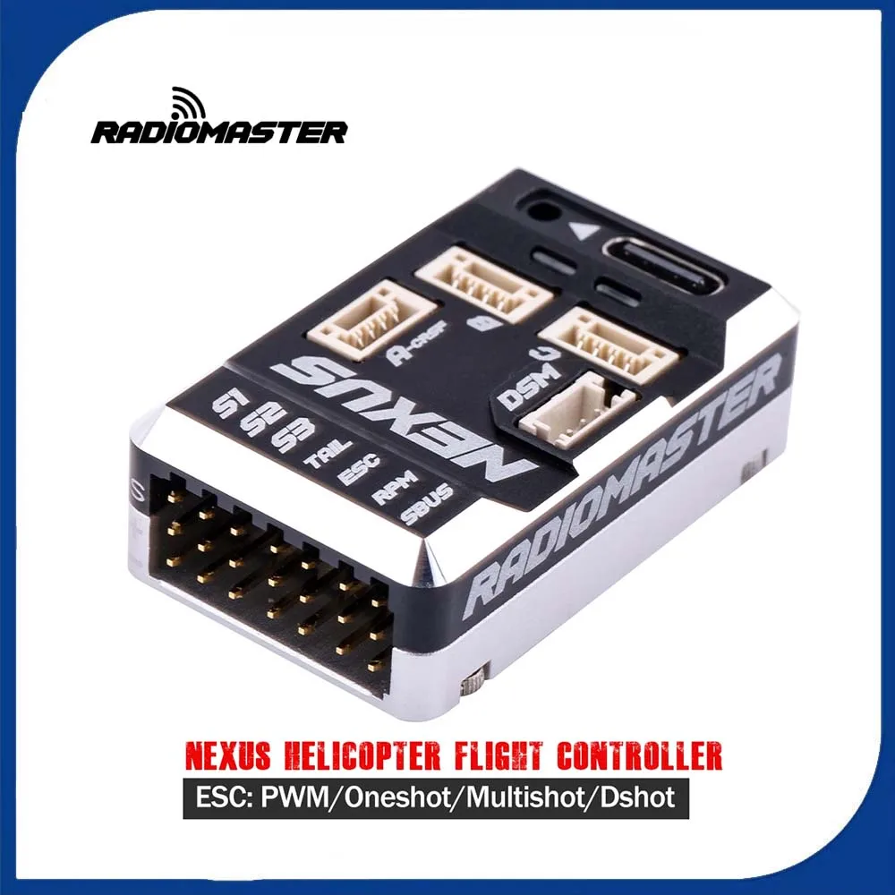 

Radiomaster NEXUS Helicopter Flight Controller Built-in 128Mb Black Box ICM-42688-P Gyro Ideal for RC Fixed Wing Helicopter