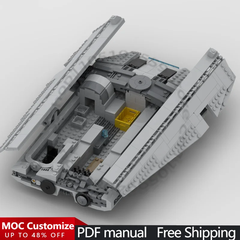 

Набор из 1327 деталей: Минифигурка, космический корабль Фондор Холкрафт, MOC, модульный конструктор, креативный дизайн, DIY, игрушка-конструктор, подарок