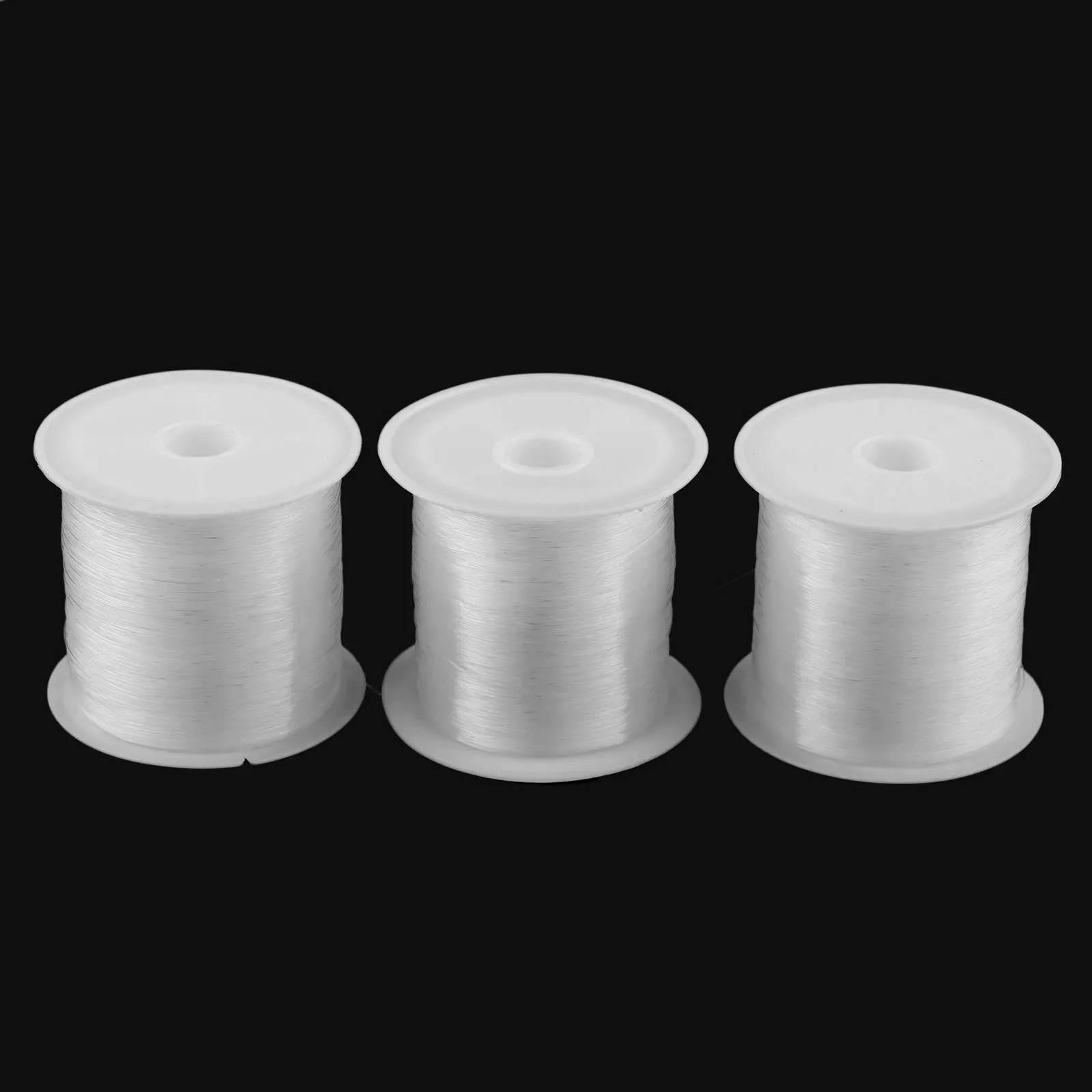 1 rollo de alambre de línea de pescado, 0,2mm, 0,25mm, hilo de nailon fuerte, transparente, no elástico, para abalorios, joyería DIY