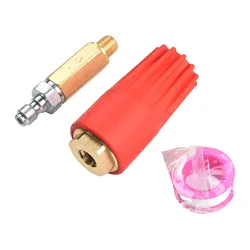 High Pressure Washer Rotating Nozzle Turbo Nozzle Spray Tip 5100 PSI Rotary Nozzles For Pressure Washers Garden Power Equipment