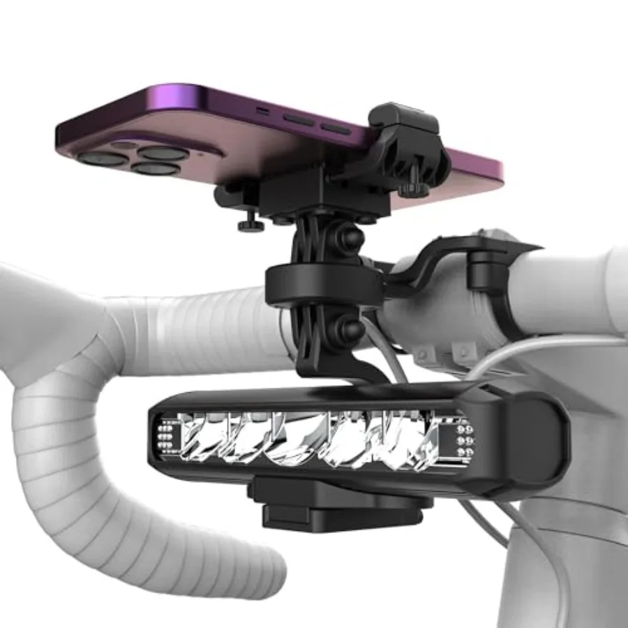 

Велосипедные фонари и держатель для телефона 2-в-1: суперяркая велосипедная фара 2600 лм с аккумулятором 8000 мАч, универсальная, регулируемая