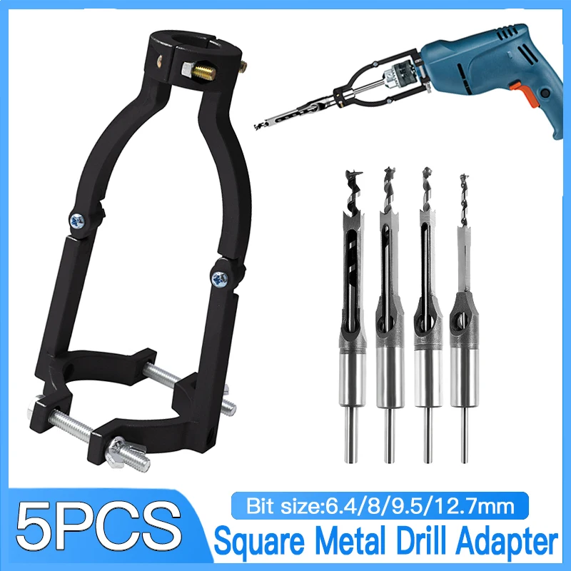 Quadrado Buraco Broca Suporte Fixo para Broca Acessório Máquina Adaptador Broca Resistente Acessórios Profissionais