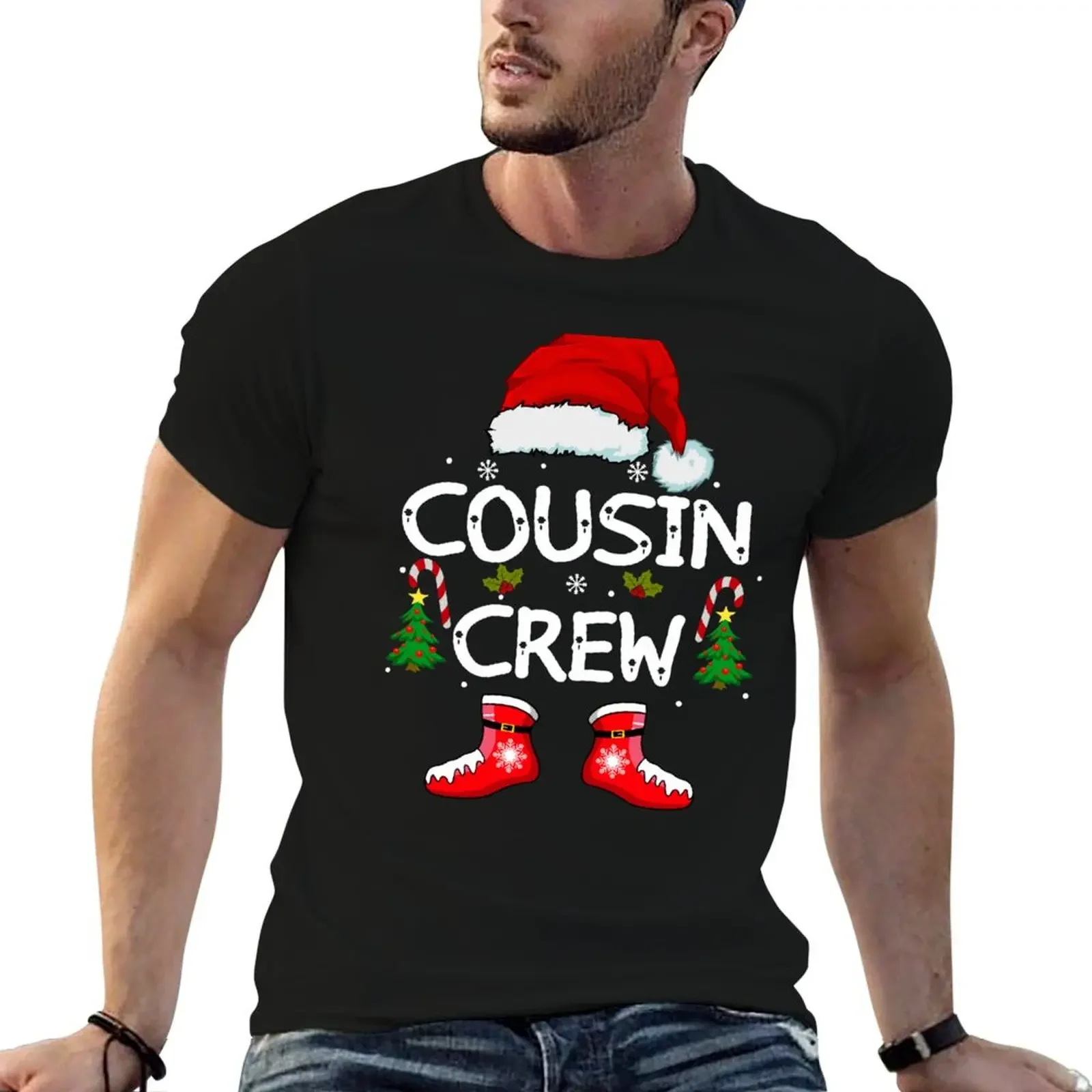 

cousin christmas boys girls shirt, funny matching christmas santa crew shirt Classic T-Shirt