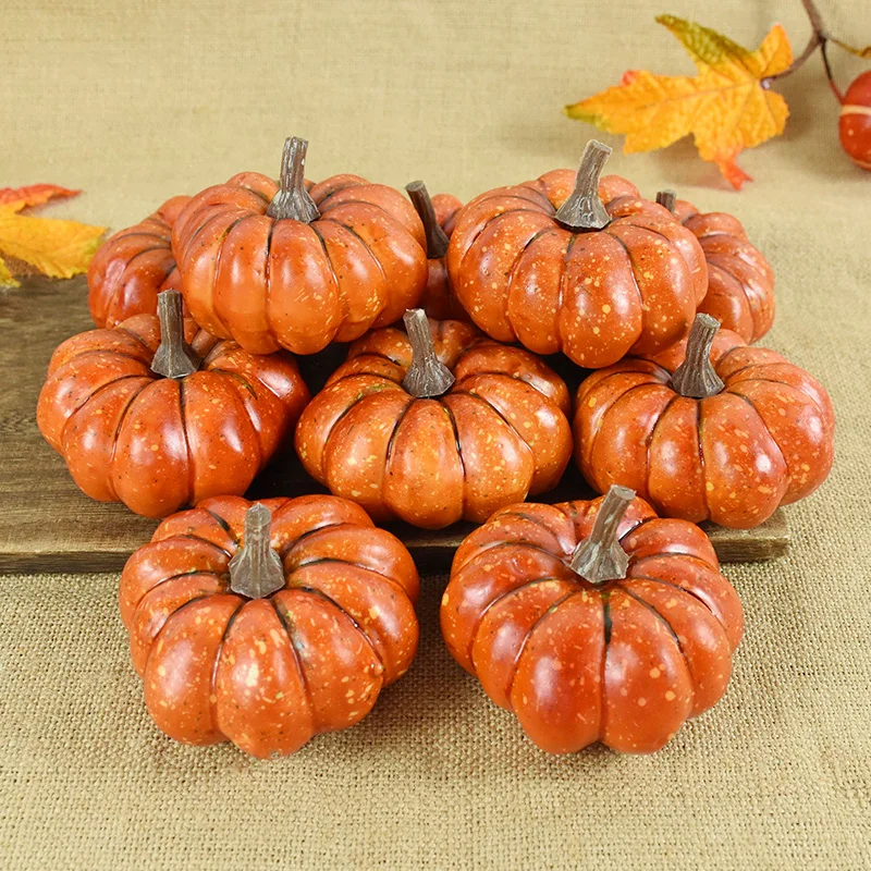 Artificial Halloween Pumpkin Decor Simulation Vegetable DIY Craft Autumn Harvest Halloween Thanksgiving Home Party Decor Props